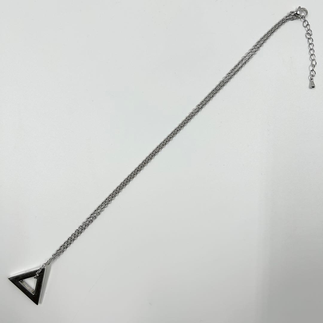 希少✨　グッチ　ネックレス　トライアングル　三角 ロゴ シルバー Ag925