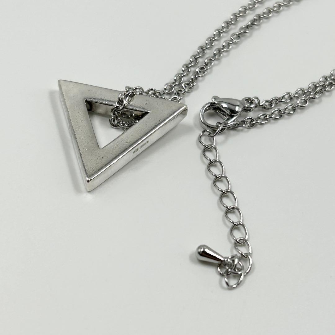 希少✨　グッチ　ネックレス　トライアングル　三角 ロゴ シルバー Ag925