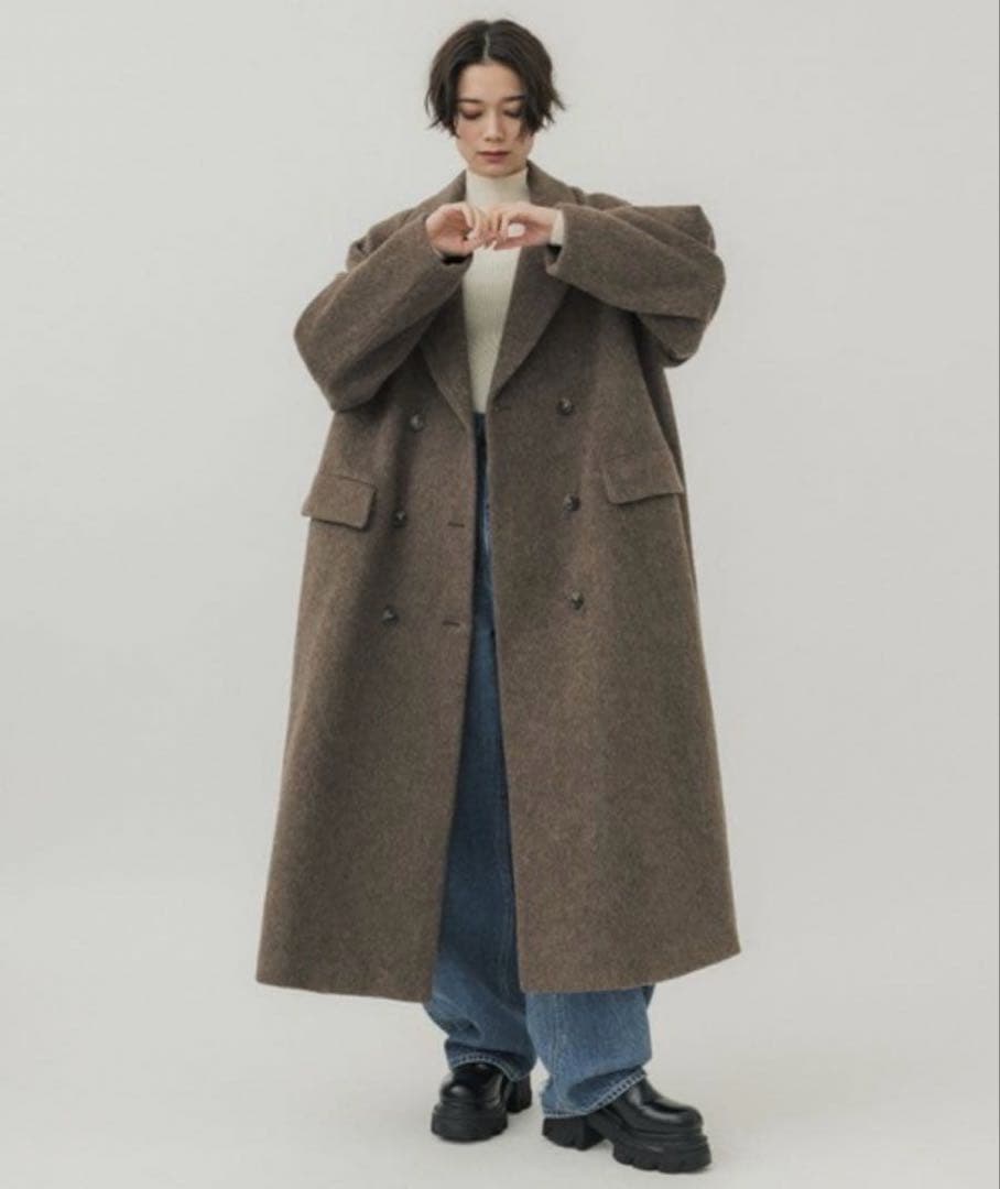【美品】完売品✨️クラネ ダブル ウール ロング コート ゆったり オーバーサイズ