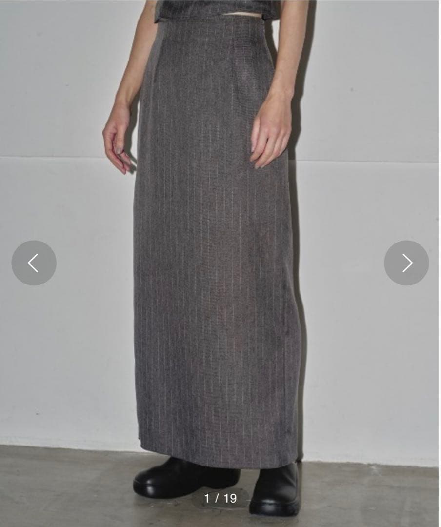 美品✨TODAYFUL ペンシルストライプスカート　38ロングスカート　グレー