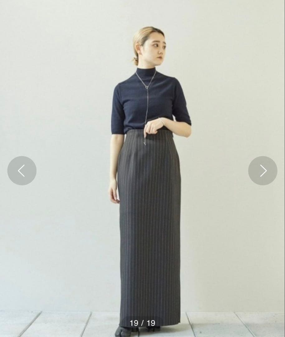 美品✨TODAYFUL ペンシルストライプスカート　38ロングスカート　グレー