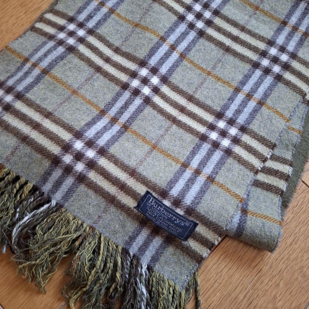 BURBERRY マフラー カシミヤ100% ノバチェック 希少カラー