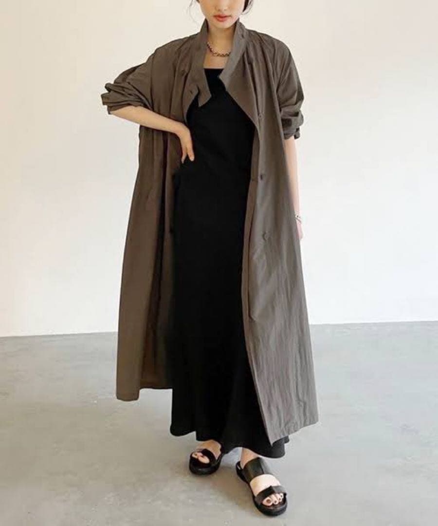 定価3.8万 plage 2024 LIGHT NYLON コート グレー 38