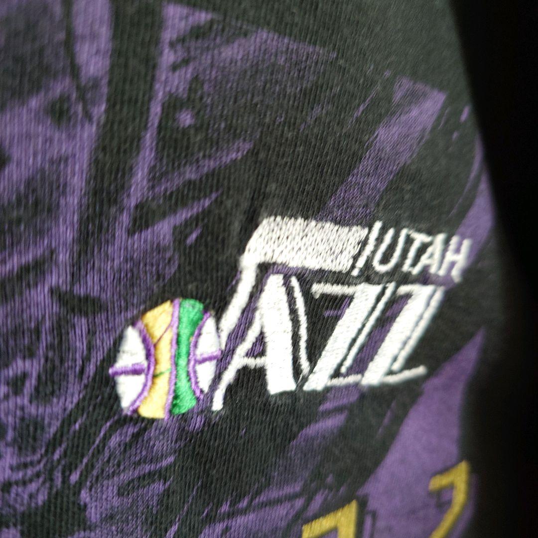 【raku】古着 NBA NUTMEG 90s ユタ·ジャズ 黒T