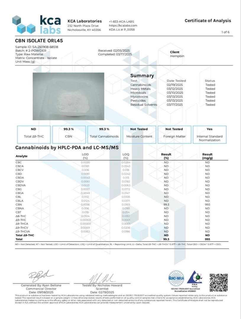 CBNアイソレート99% 50g