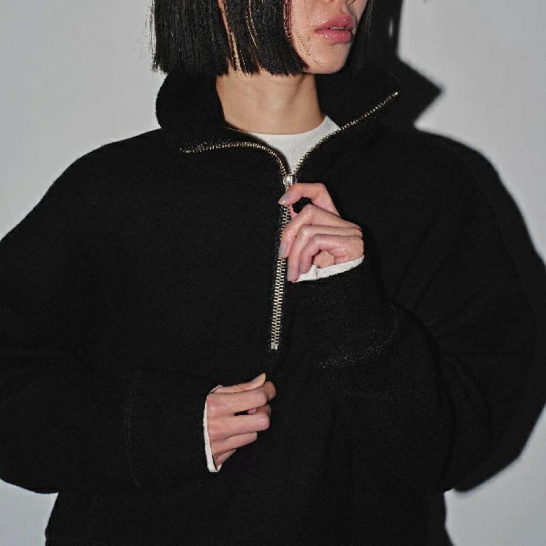Halfzip Wool Pullover （Black）
