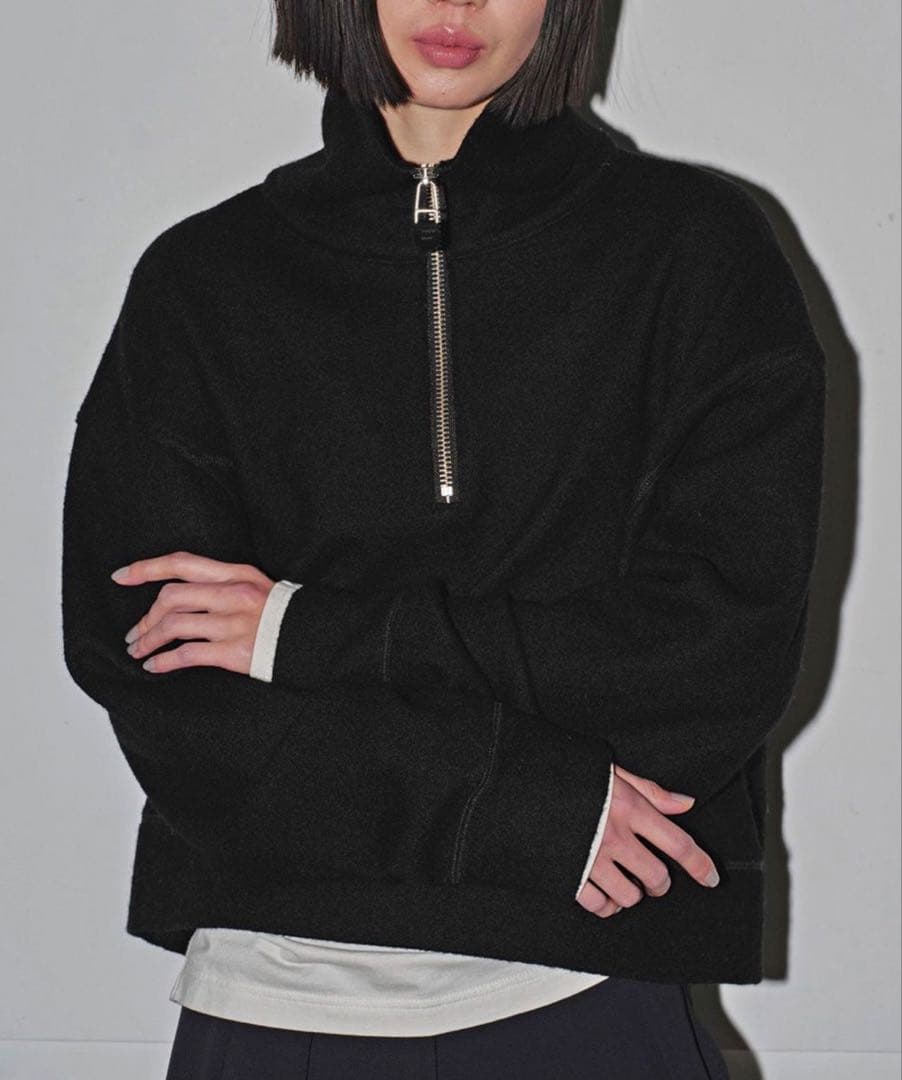 Halfzip Wool Pullover （Black）