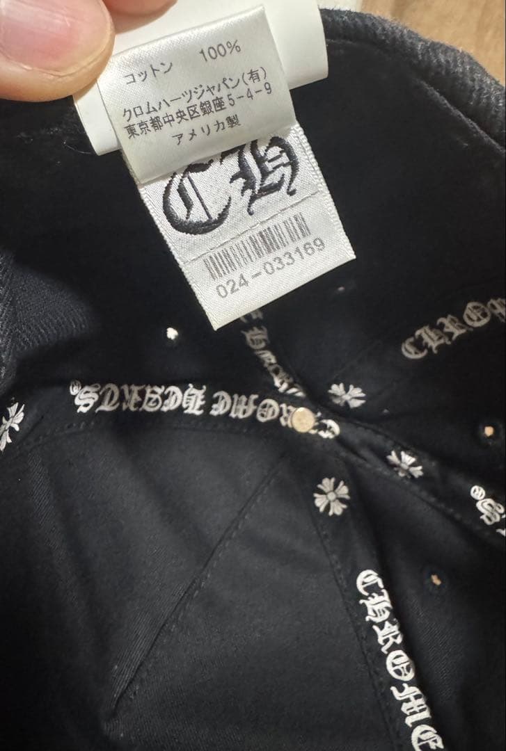 クロムハーツ　キャップ　chrome hearts スクロールラベル