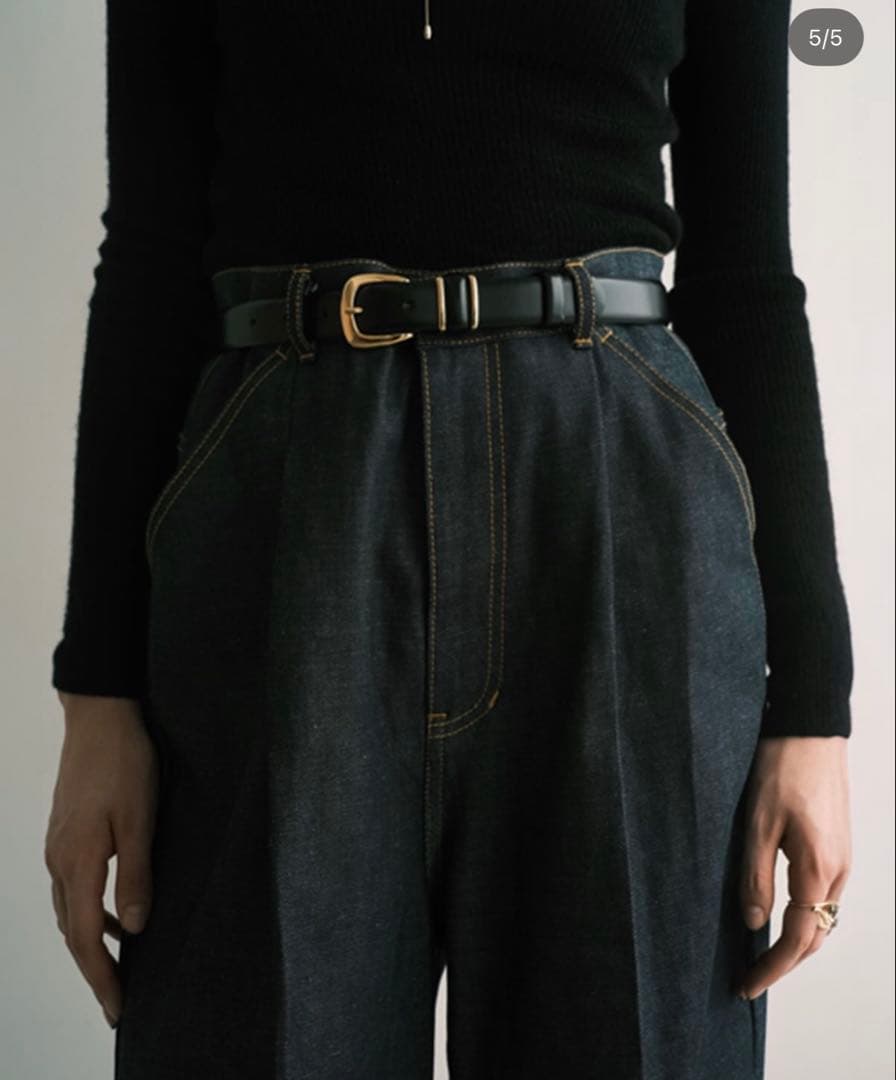 パンツ foufou_ 11oz denim tuck pants