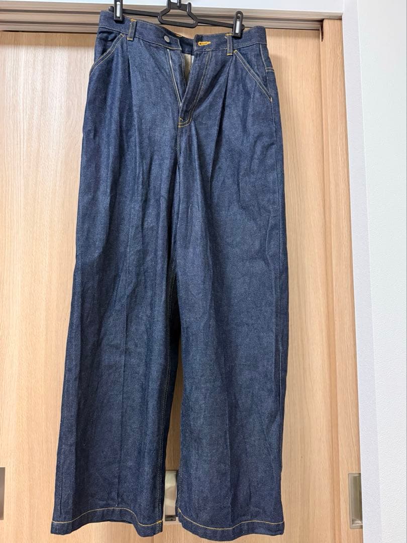 パンツ foufou_ 11oz denim tuck pants