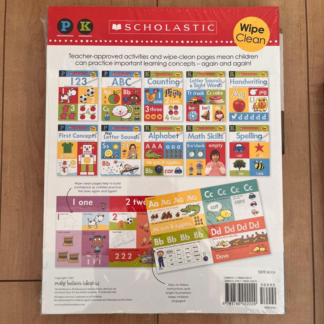 Scholastic Write&Wipe書いて消せる 英語 ワークブック10冊