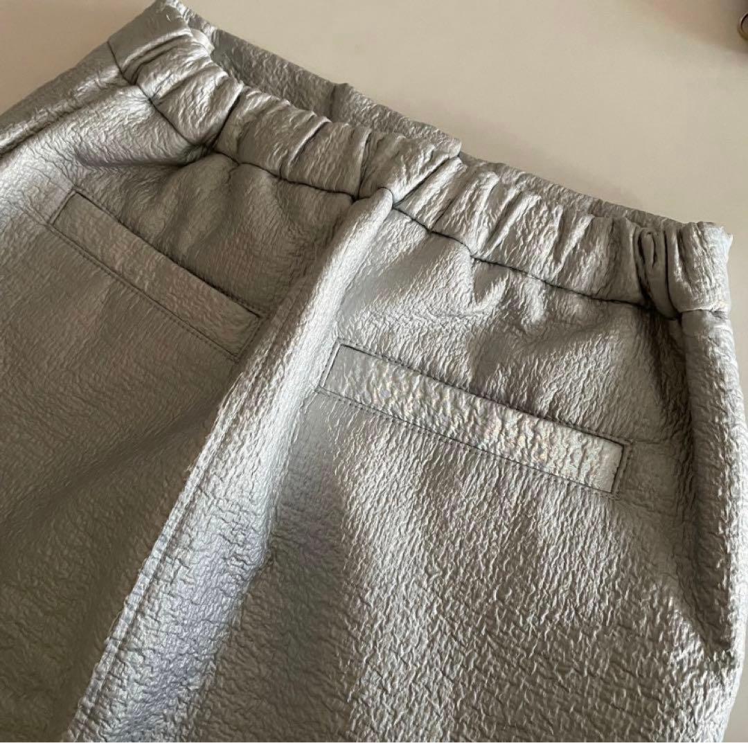 新品♪ Ameri REFLECTION TWEED SKIRT シルバー M