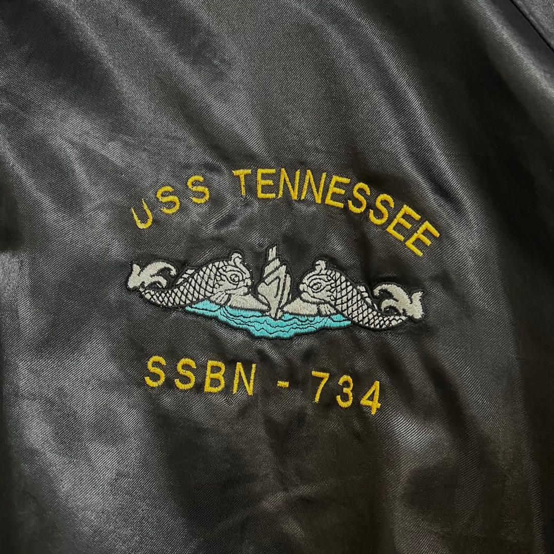 90s AUBURN USA製 ミリタリー スーベニア ナイロン スタジャン