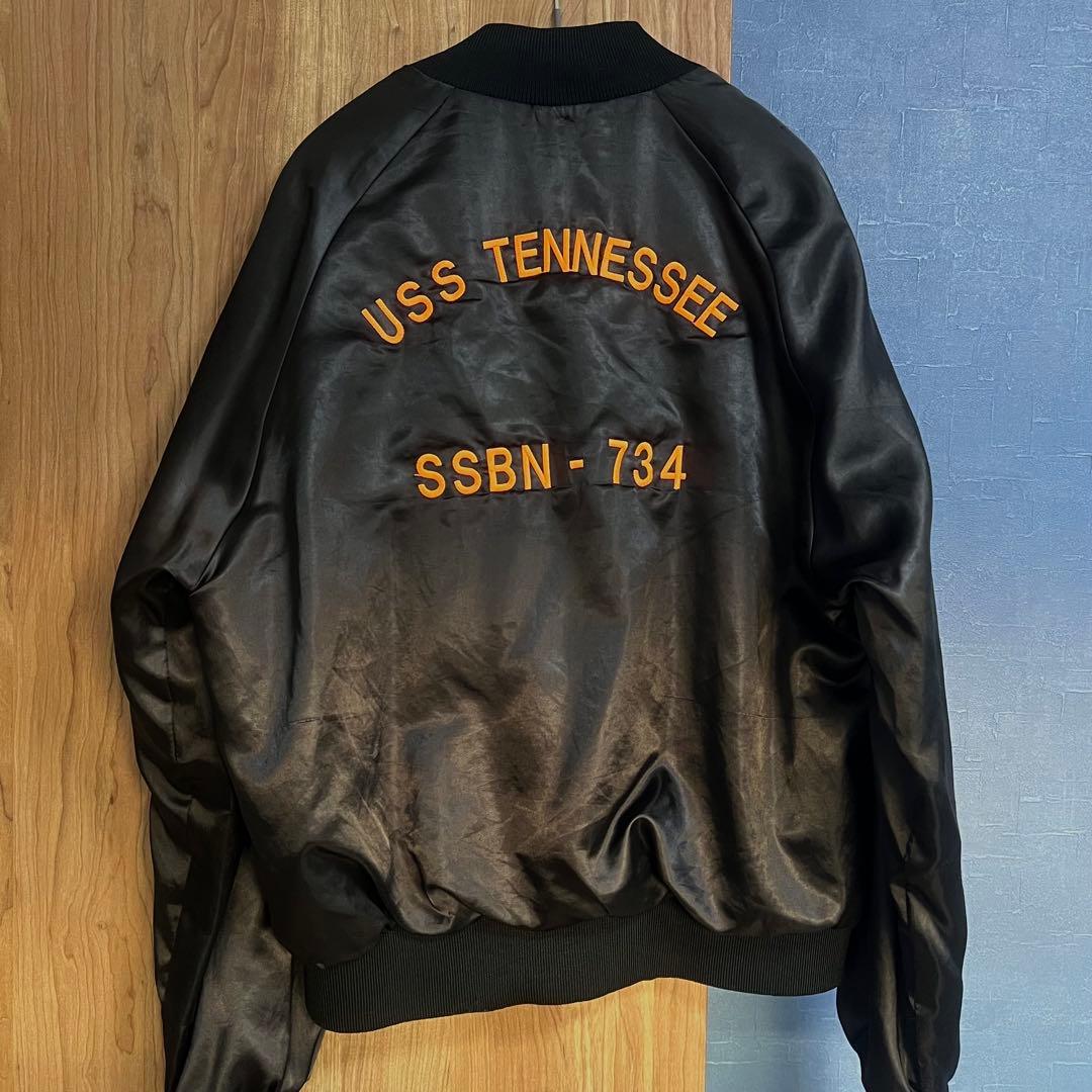 90s AUBURN USA製 ミリタリー スーベニア ナイロン スタジャン