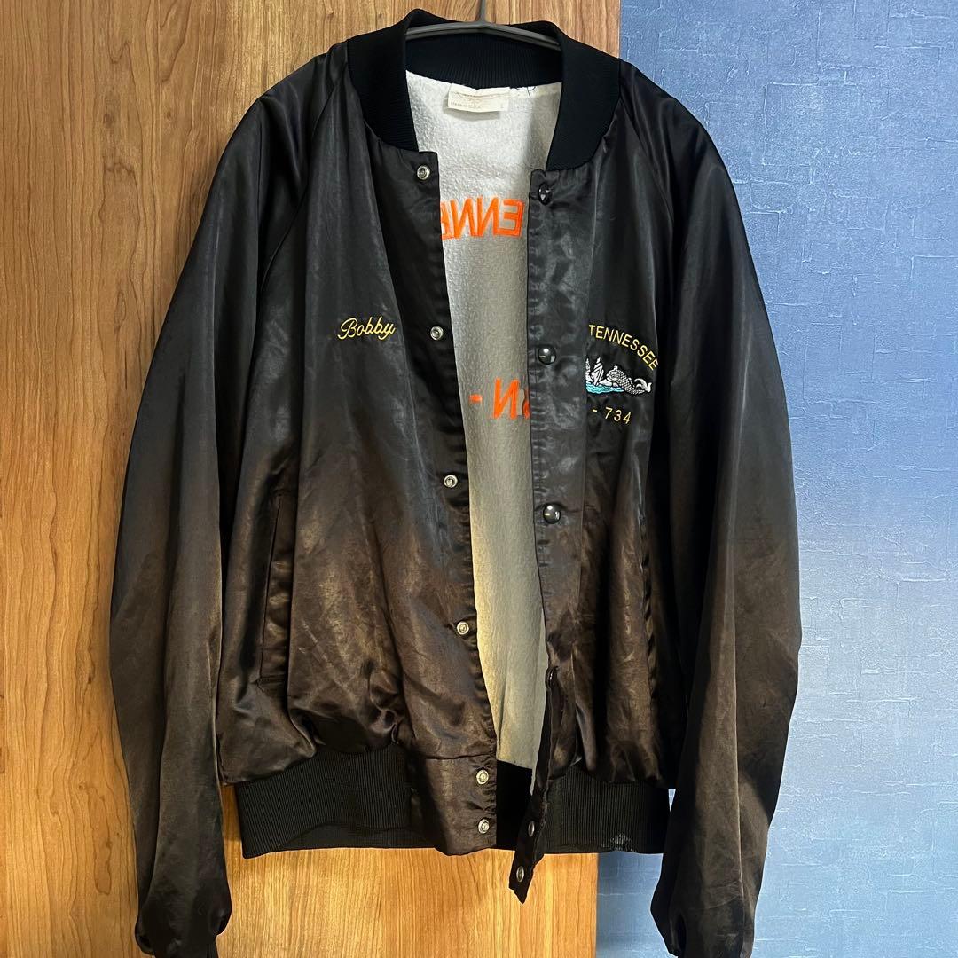 90s AUBURN USA製 ミリタリー スーベニア ナイロン スタジャン