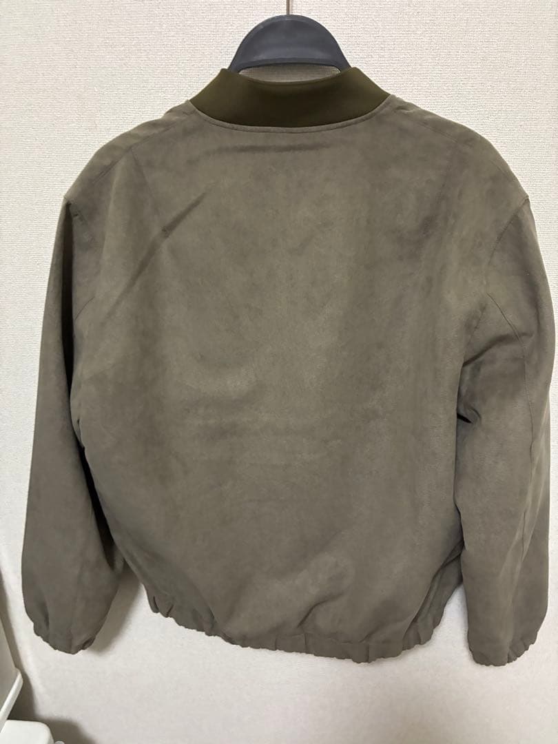 【WEB限定 WARDROBE SMART】スエードライク リブ ブルゾン完売品