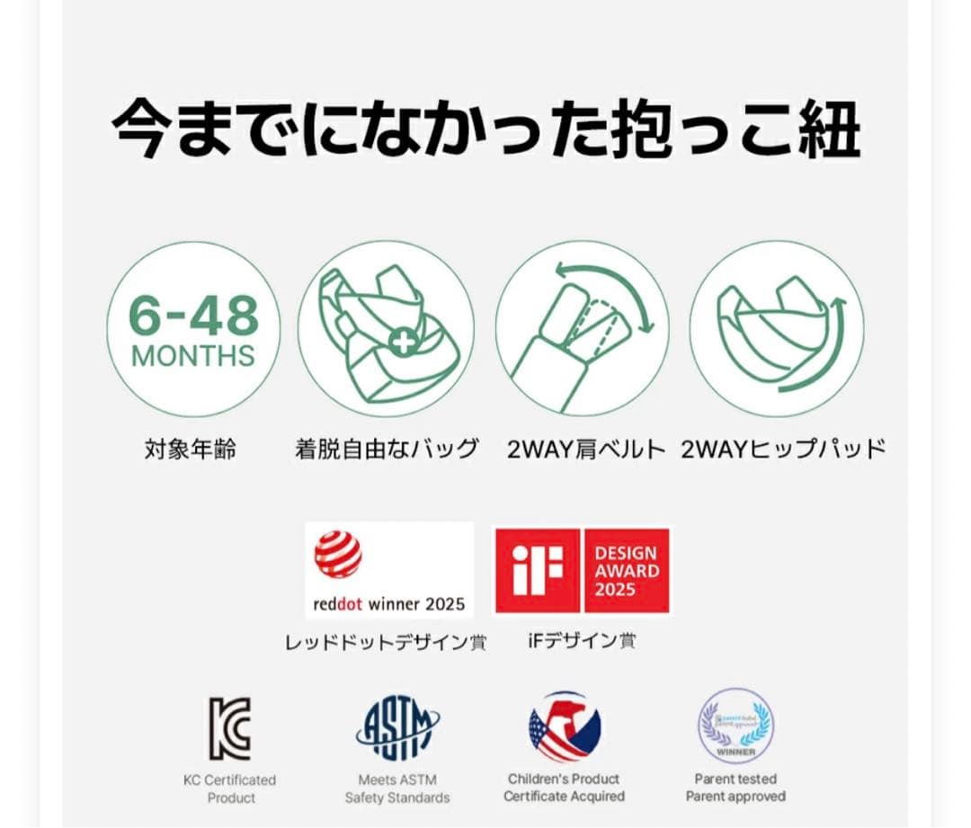 KET グレー ヒップシート 収納袋付き