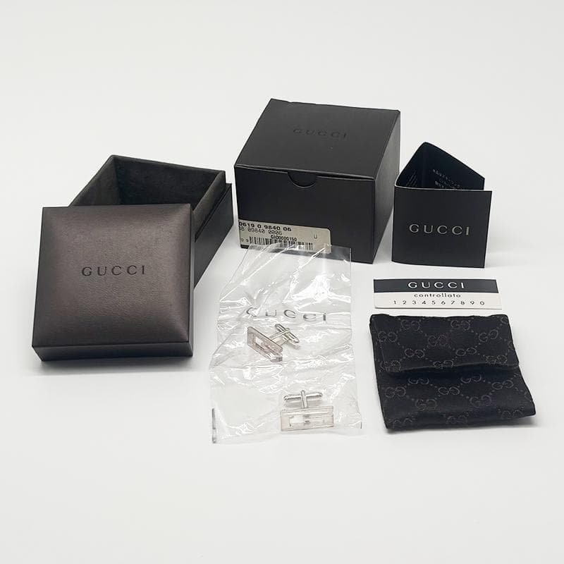 GUCCI カフス カフスボタン カフリンクス シルバー925 未使用 箱付