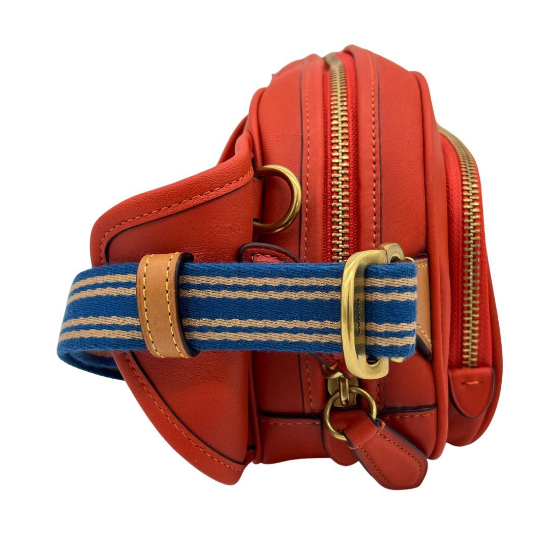 COACH コーチ グラブタンレザー ボディバッグ オレンジ