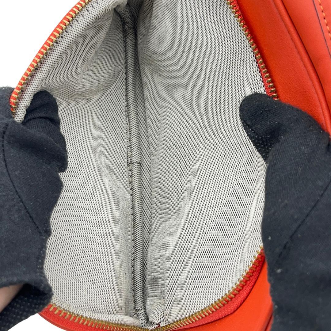 COACH コーチ グラブタンレザー ボディバッグ オレンジ