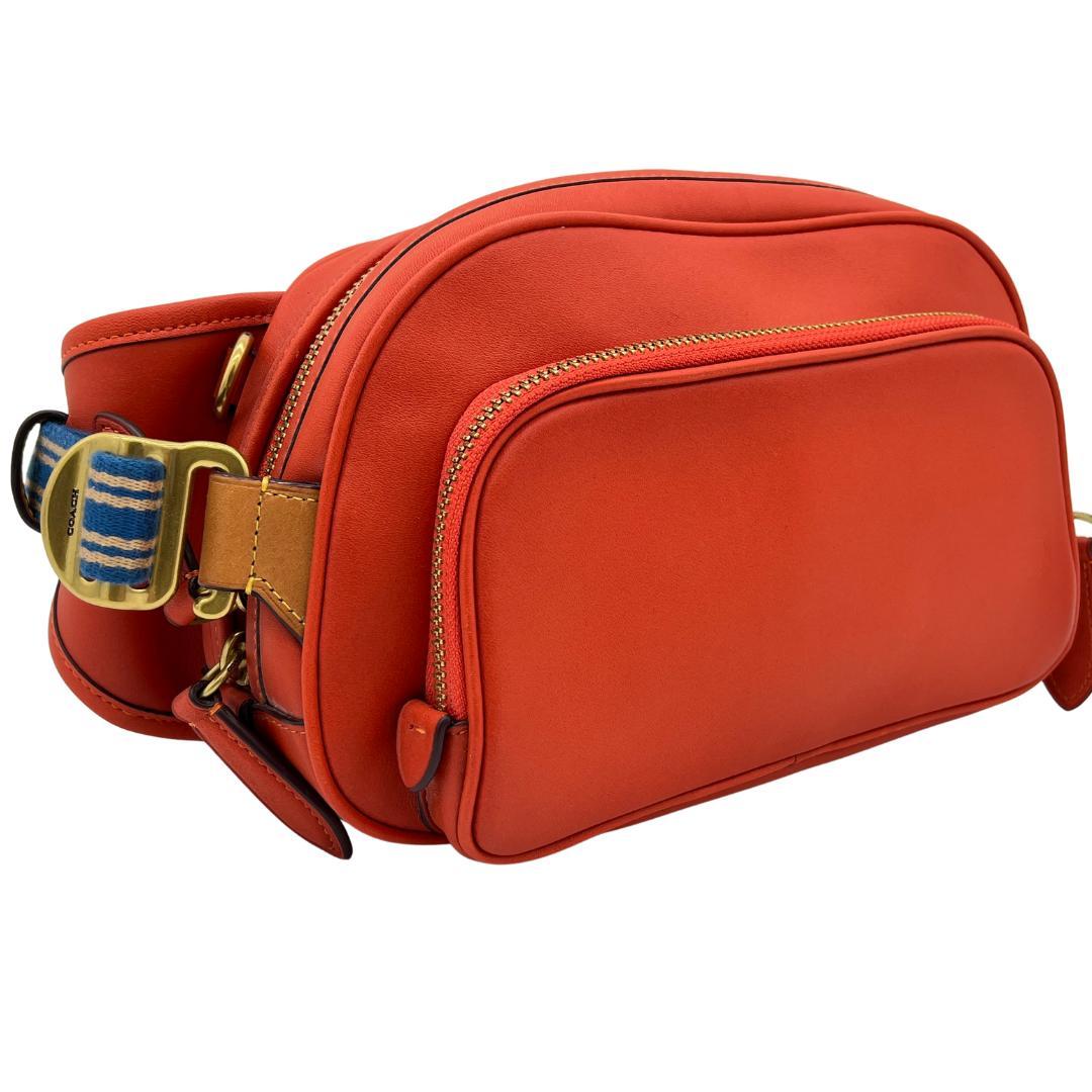 COACH コーチ グラブタンレザー ボディバッグ オレンジ