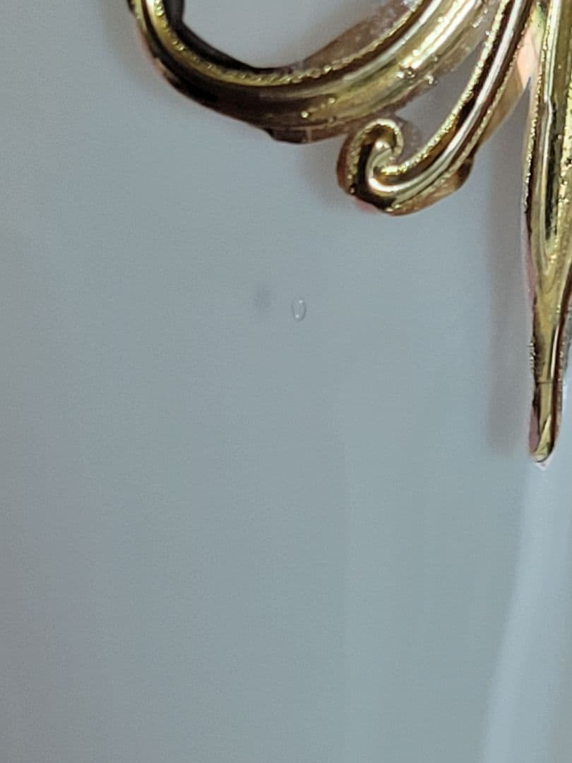 ボヘミアガラス デキャンタ セット花柄　金彩 被せガラス
