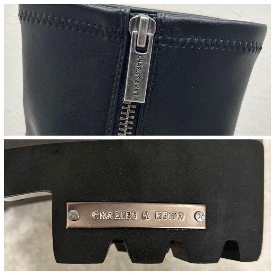 CHARLES & KEITH チャールズ&キース 厚底 ブーツ 黒 25.5