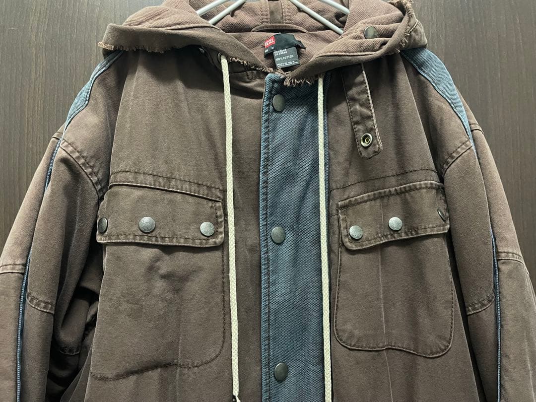 DIESEL モッズコート キルティング裏地 ブラウン Mサイズ 希少