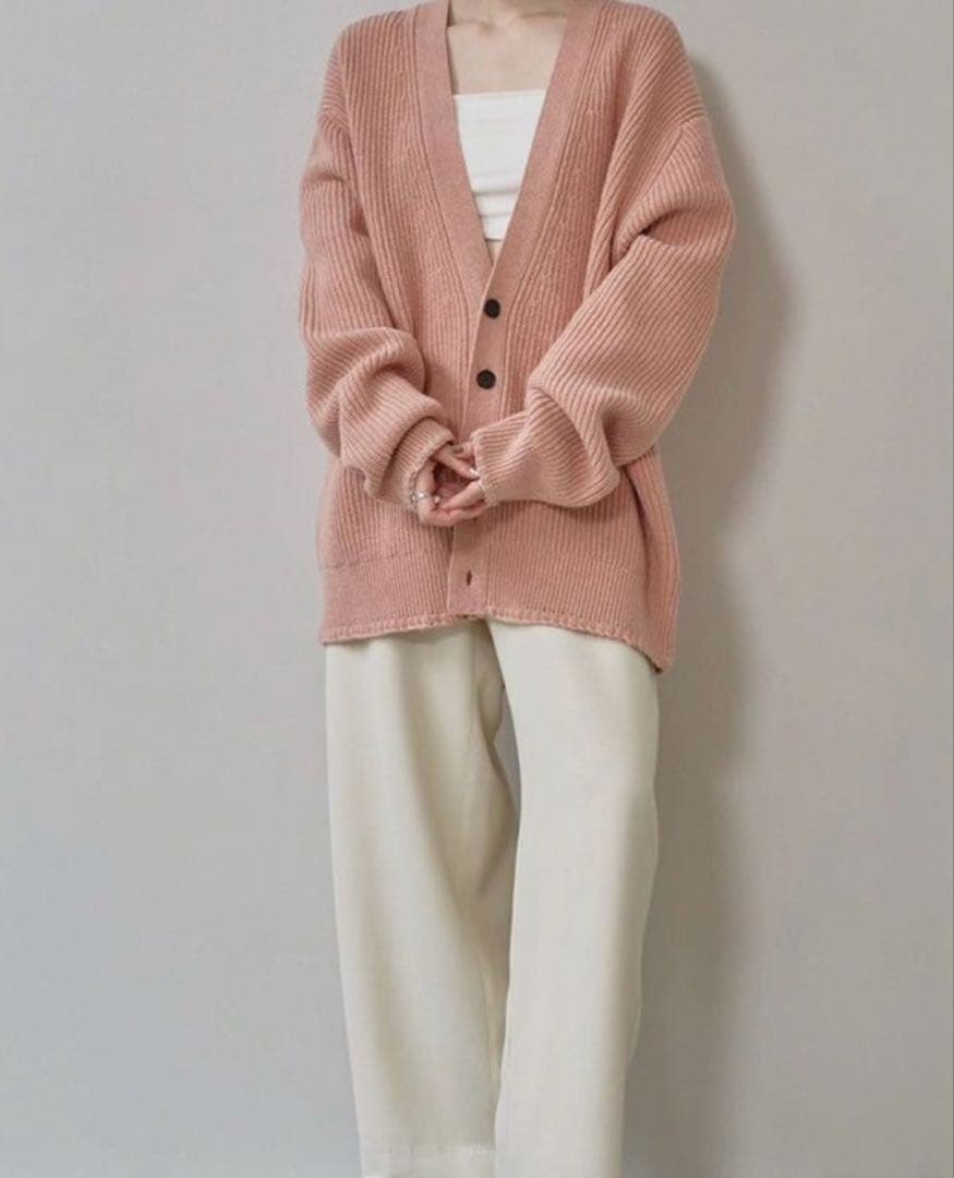 トップス todayful Wool Ribknit Cardigan