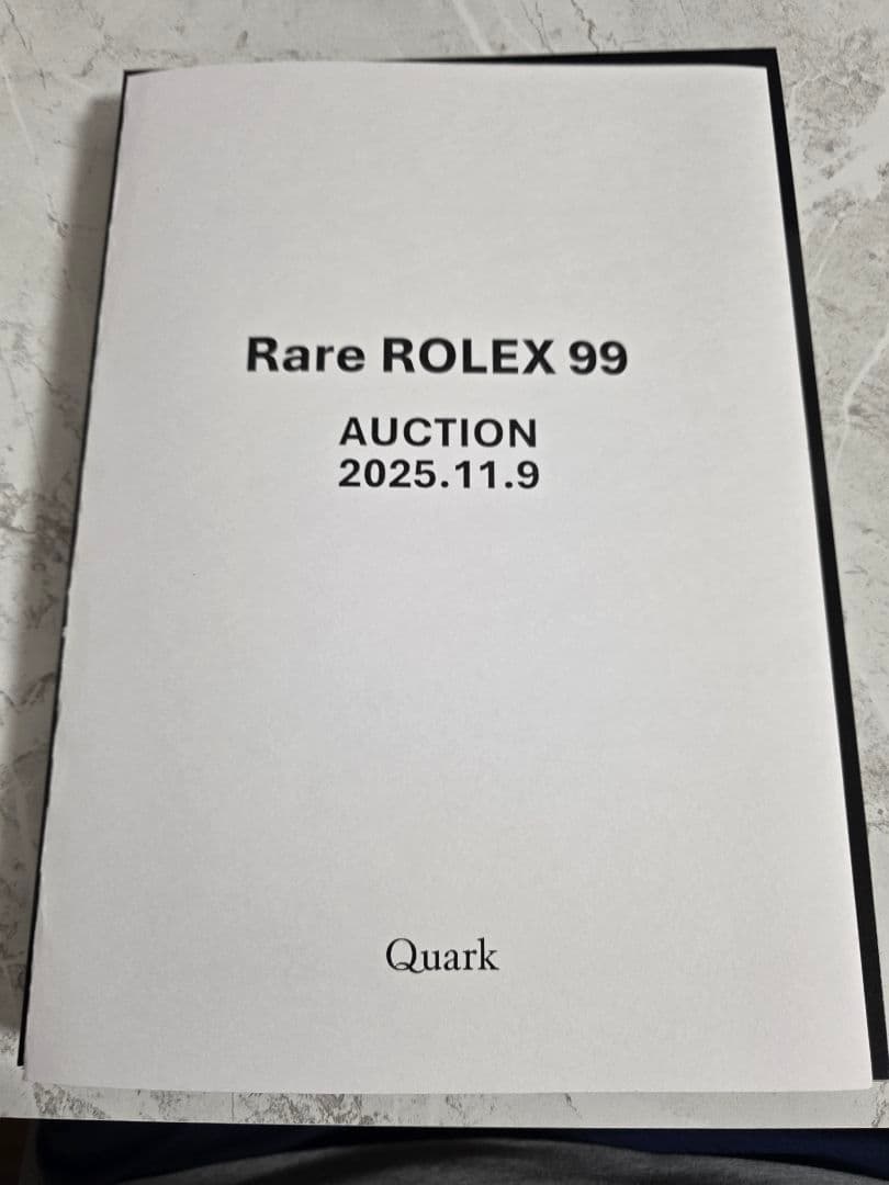 【非売品】ロレックス オークションカタログ　Rare ROLEX 99 クオーク