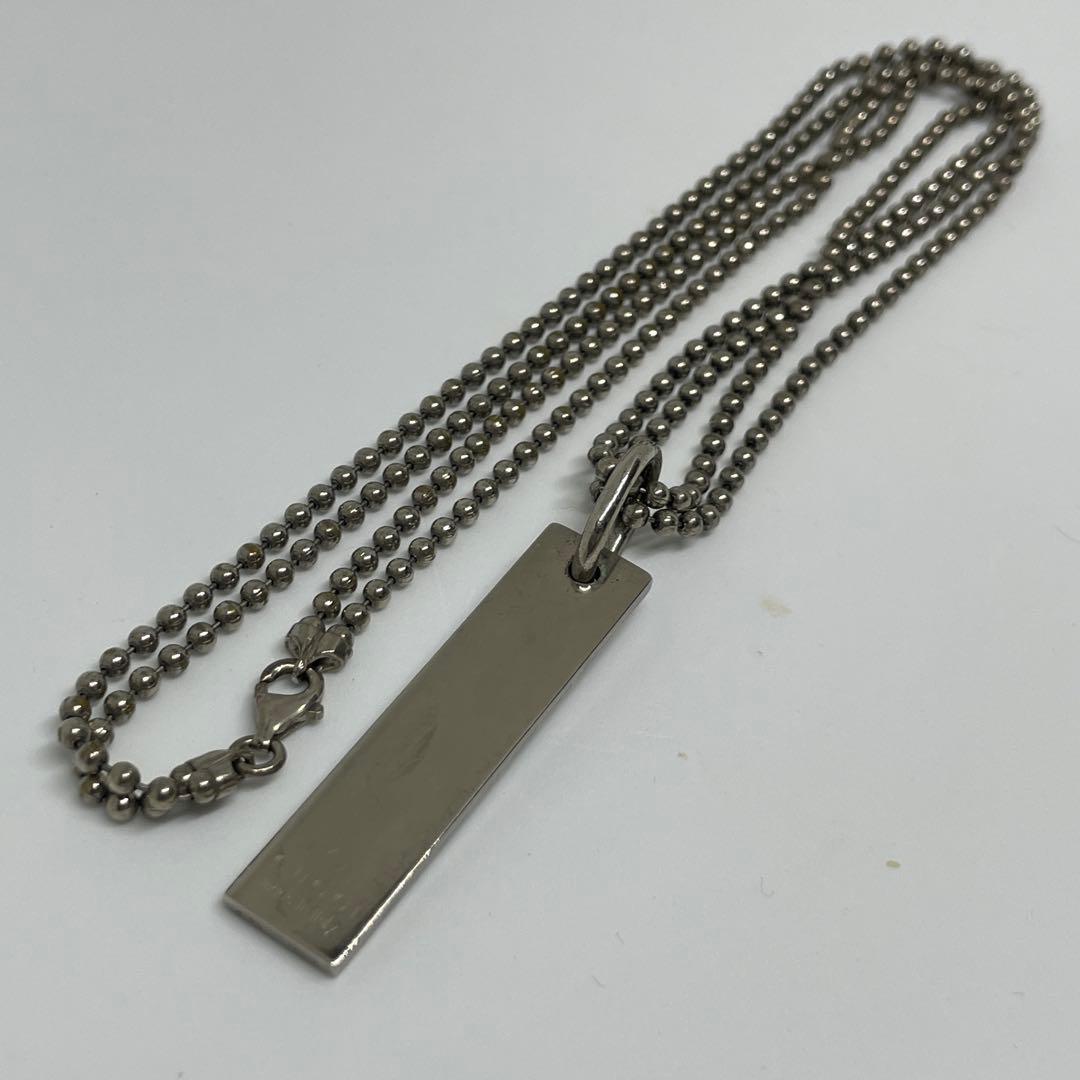 GUCCIグッチ バーペンダントトップ ネックレス シルバー925