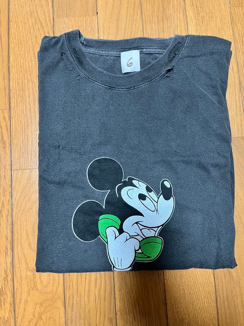 本日限定お値下げroku 6 ミッキーマウス 半袖Tシャツ Lサイズ