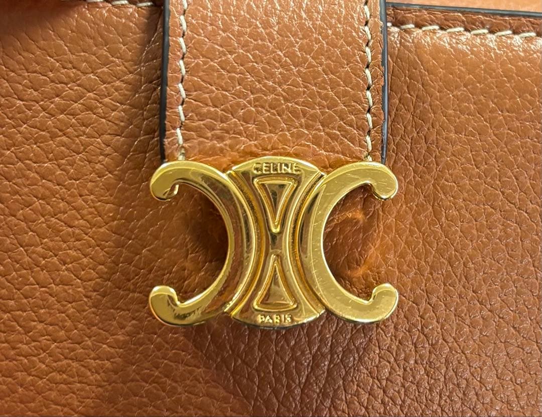 CELINE セリーヌ ファイン ストラップウォレット ニノ タン 財布