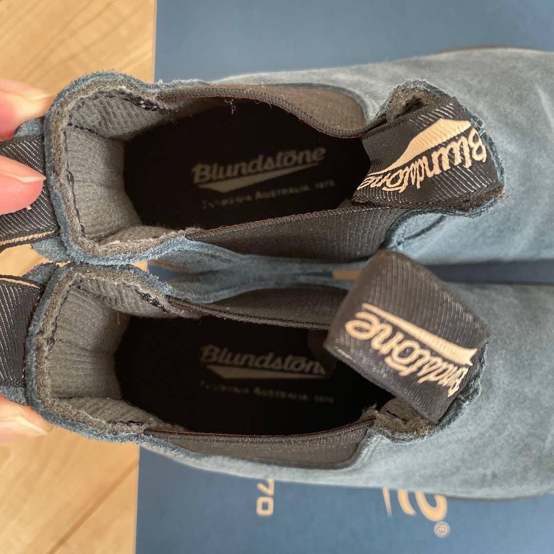 Blundstone サイドゴアブーツ 青　スエード