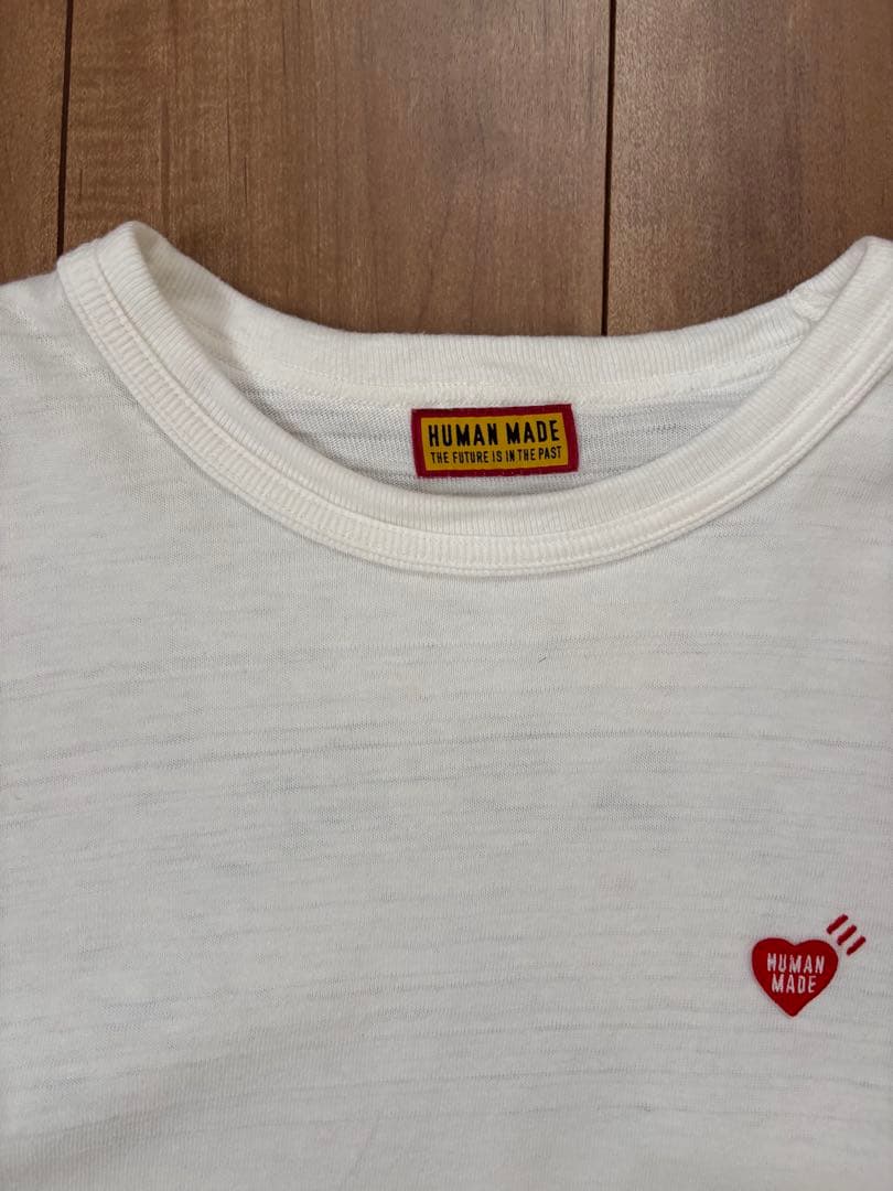 HUMAN MADE ホワイト 長袖Tシャツ