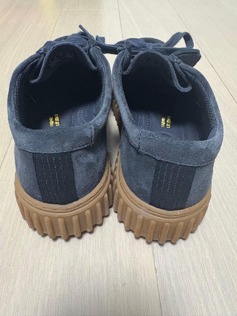 再値下げ！Clarks クラークストーヒルロー美品！25.5 ネイビースウェード