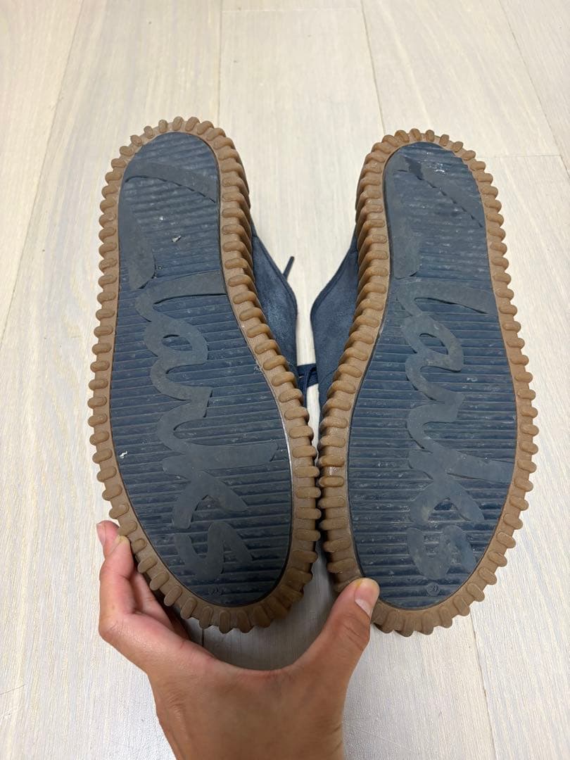 再値下げ！Clarks クラークストーヒルロー美品！25.5 ネイビースウェード