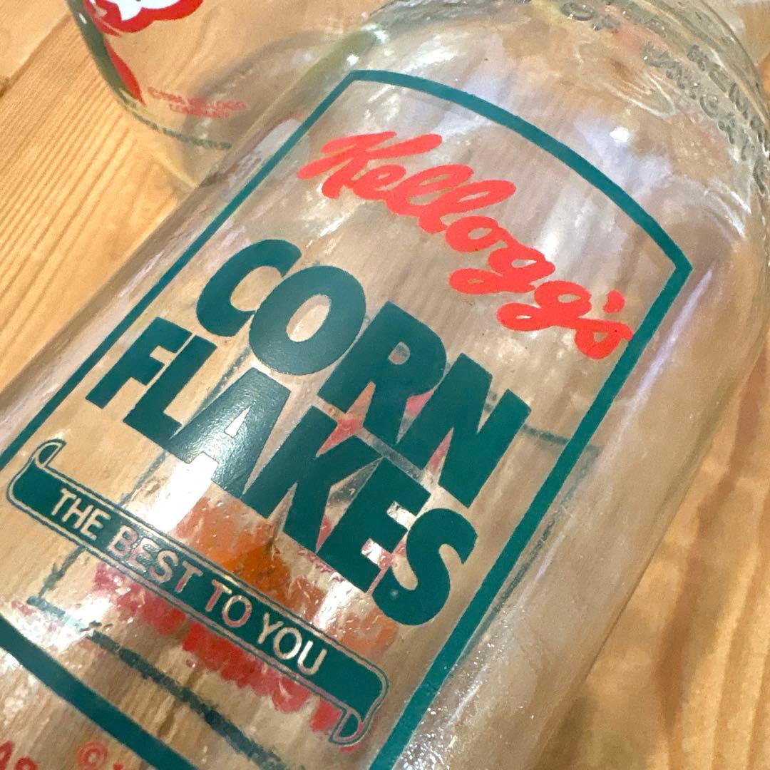 80年代　ケロッグ　牛乳瓶　コーネリアス　4本セット　イギリス　アドバタイジング