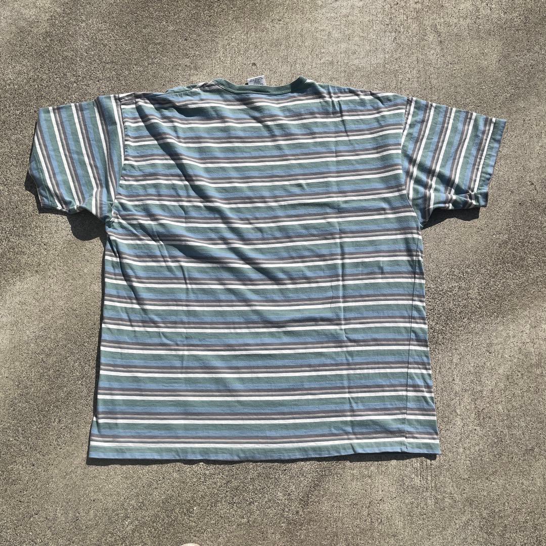 OLD GAP ボーダー ポケT XL グリーン系 オールドギャップ 古着