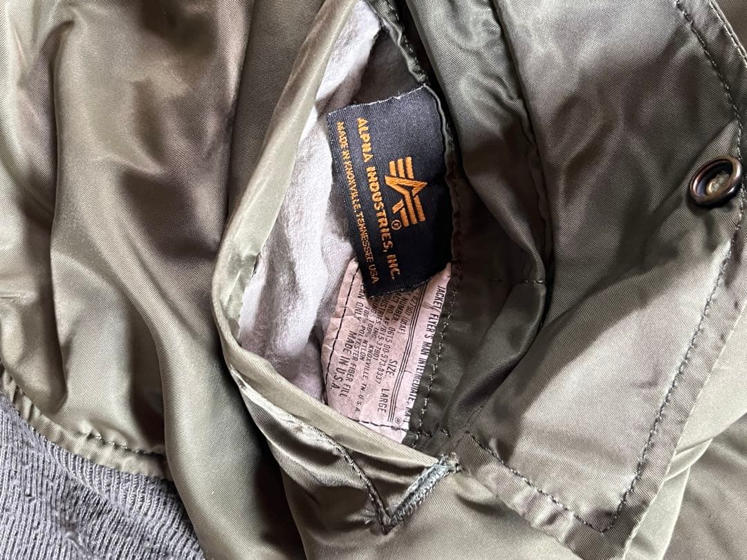 USA製 90s MA-1 ヴィンテージ ALPHA INDUSTRIES