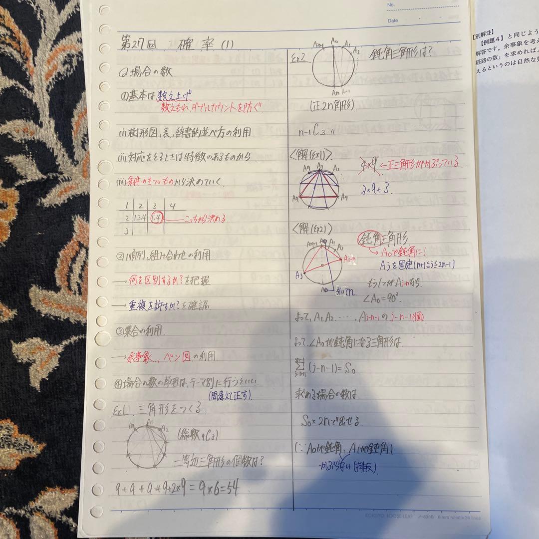 鉄緑会　高2数学数学実践講座 I/II テキスト、板書、練習解答