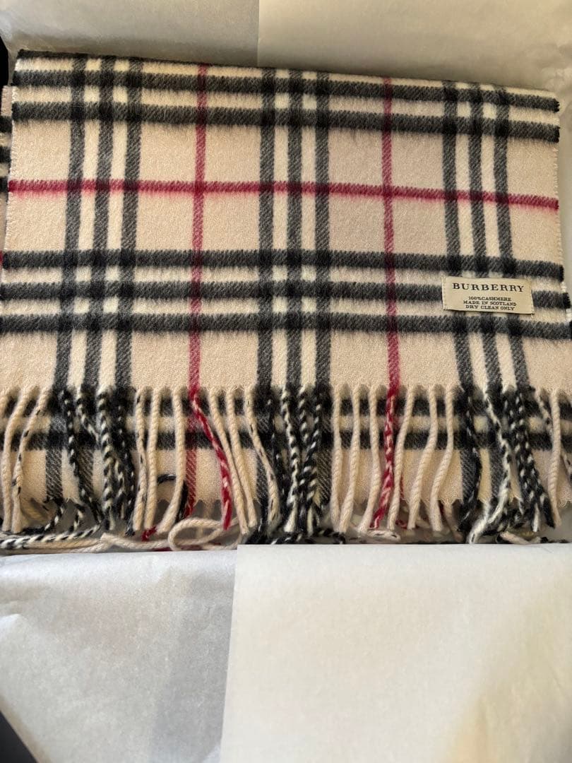 BURBERRY 100%カシミヤ チェックストール