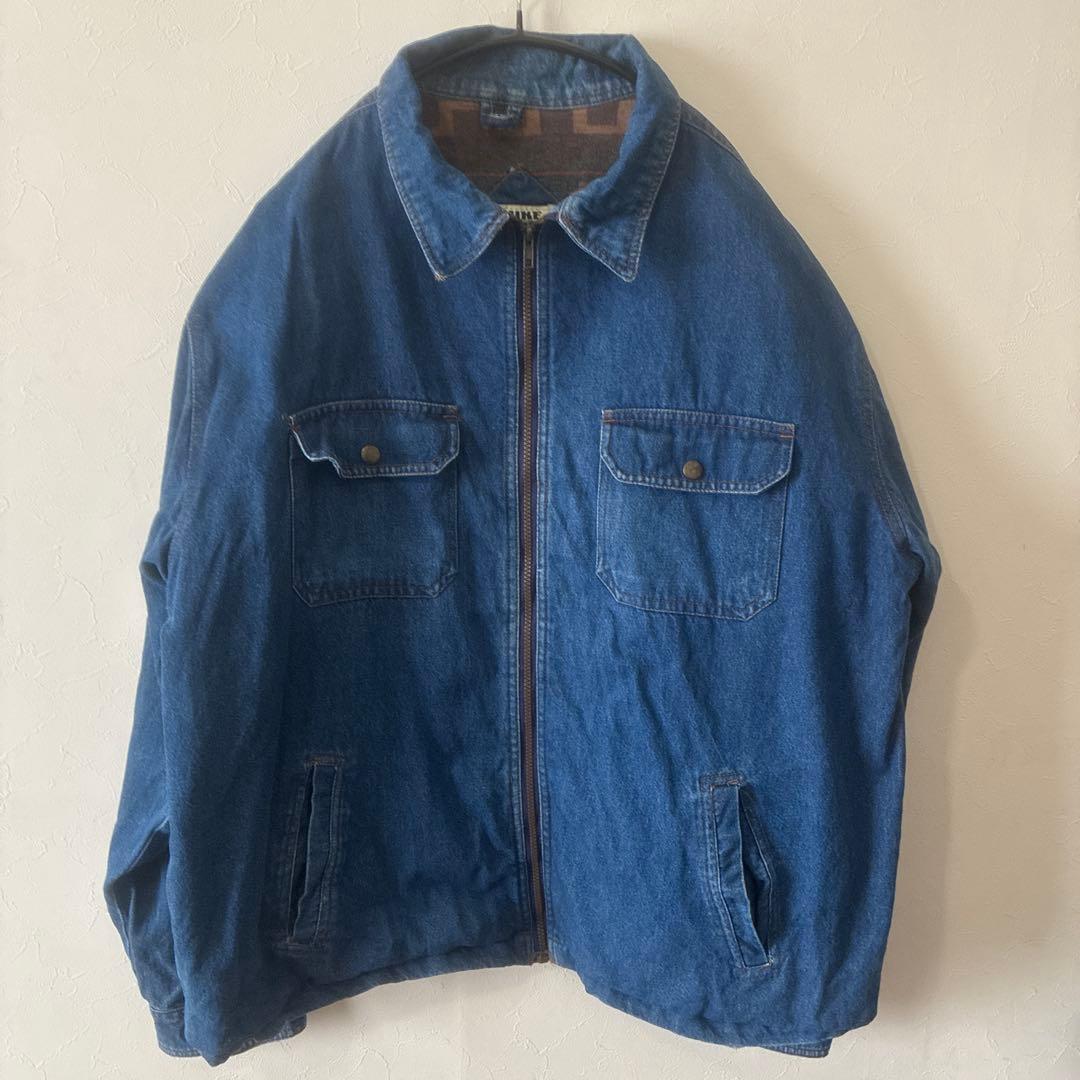 ジップアップカバーオール　DUKE HABAND ワークデニムジャケット