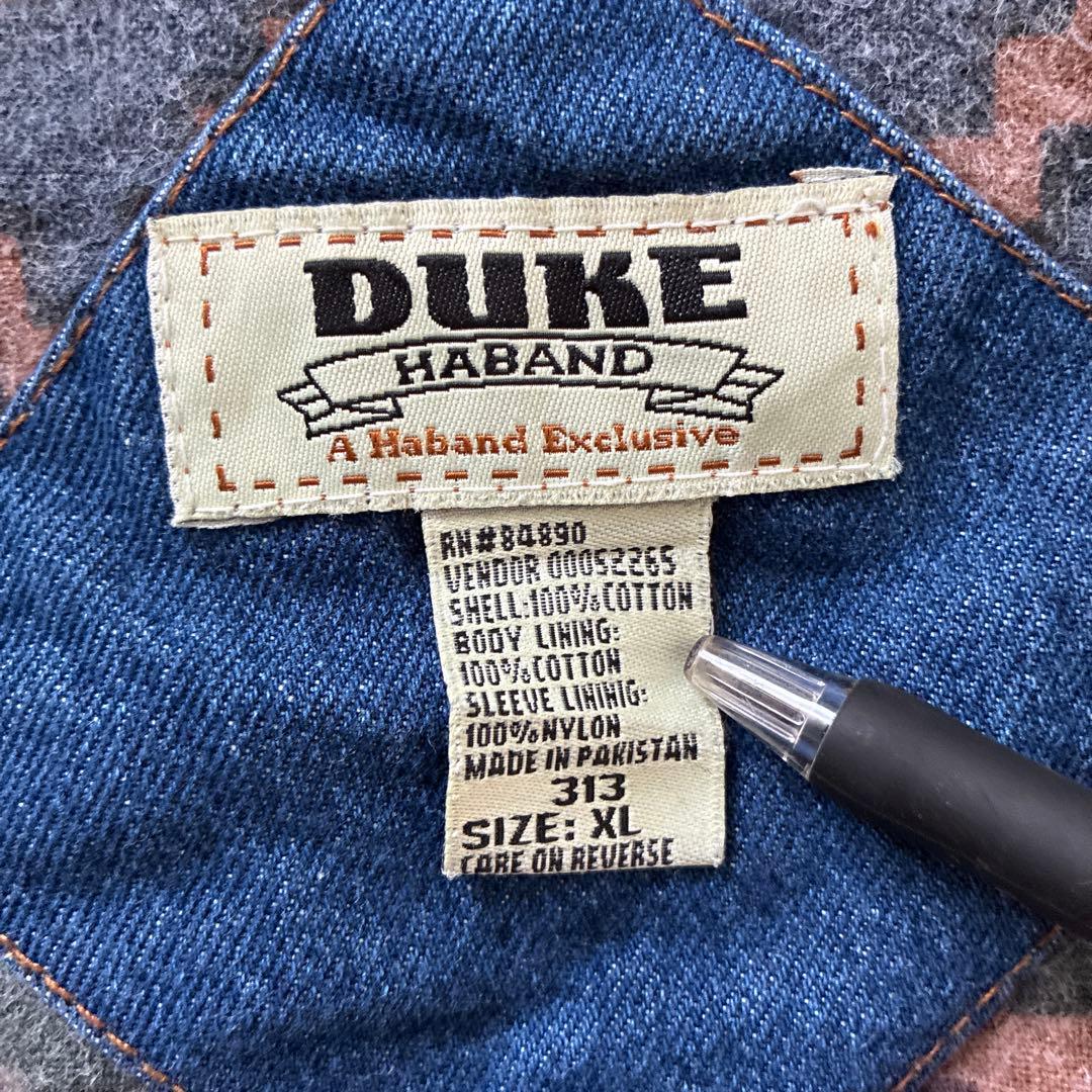 ジップアップカバーオール　DUKE HABAND ワークデニムジャケット