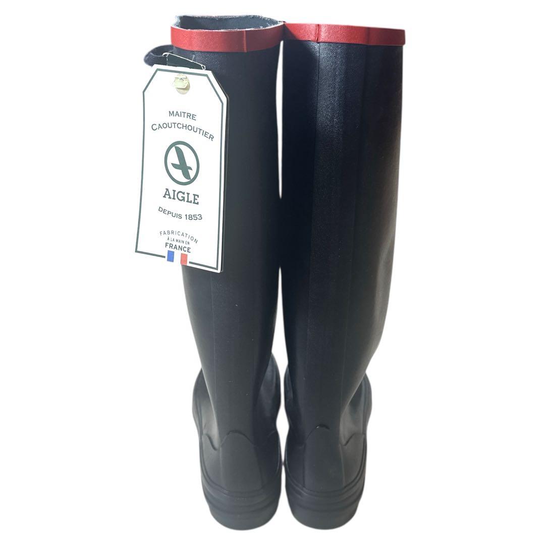新品 未使用 タグ付き エーグル AIGLE レインブーツ サイズ36 長靴