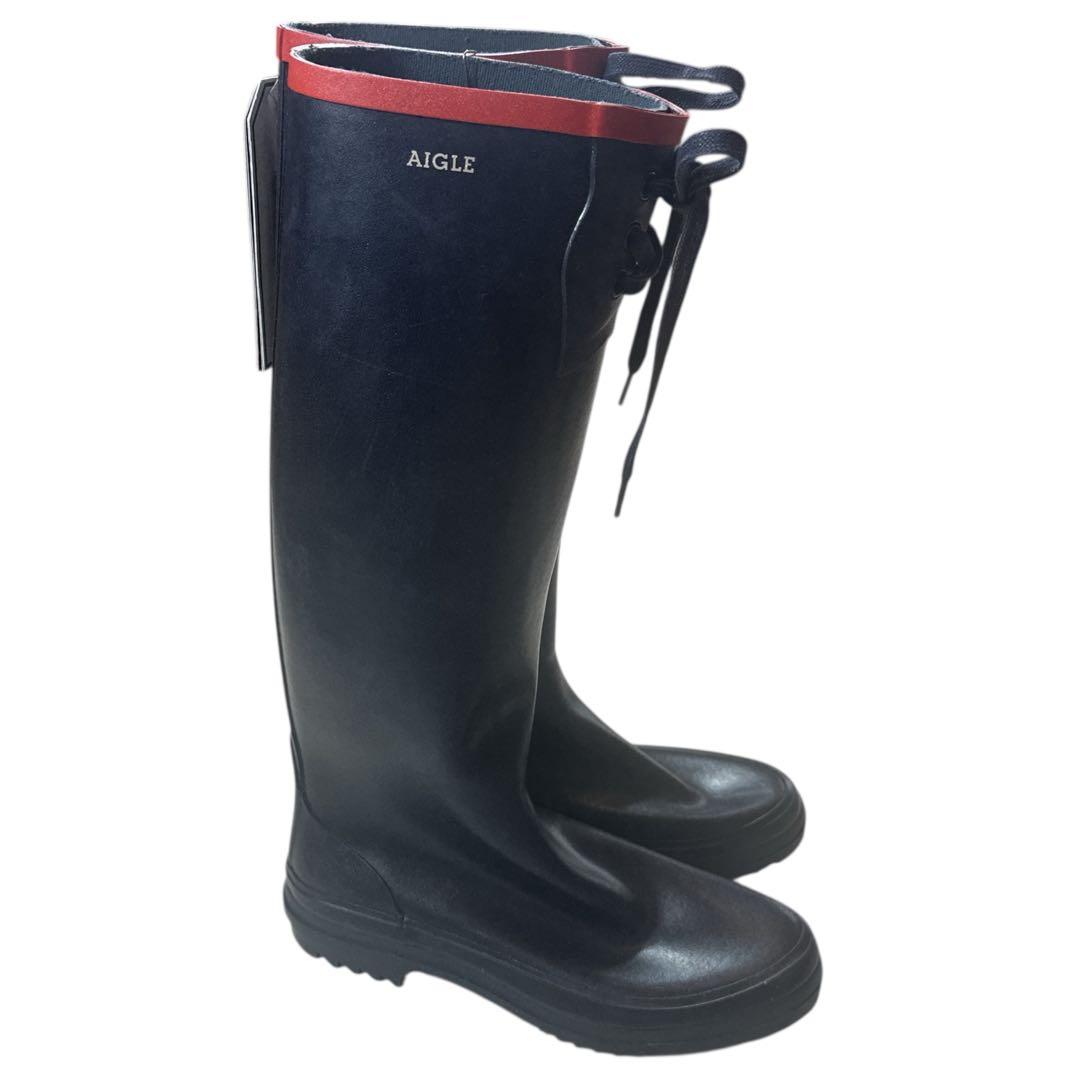 新品 未使用 タグ付き エーグル AIGLE レインブーツ サイズ36 長靴