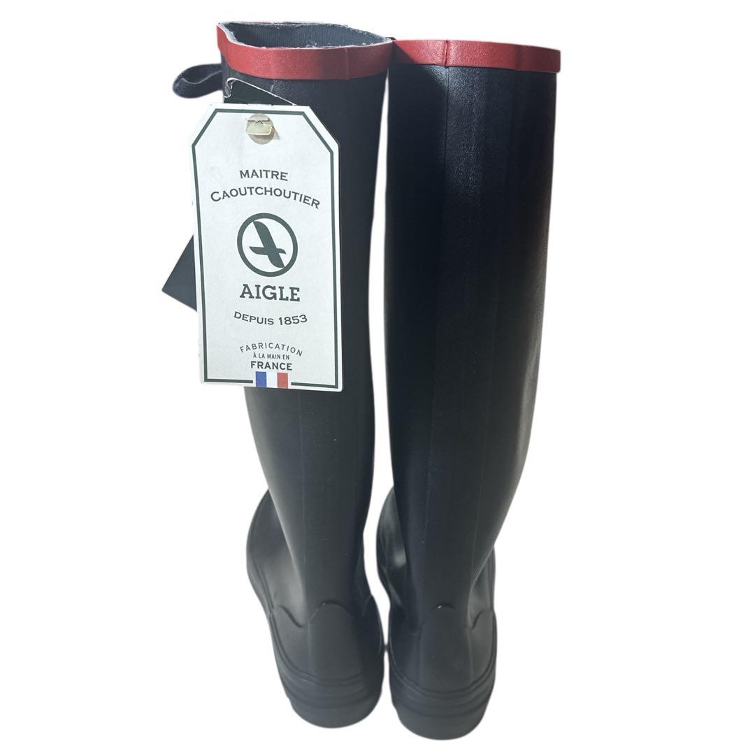 新品 未使用 タグ付き エーグル AIGLE レインブーツ サイズ36 長靴