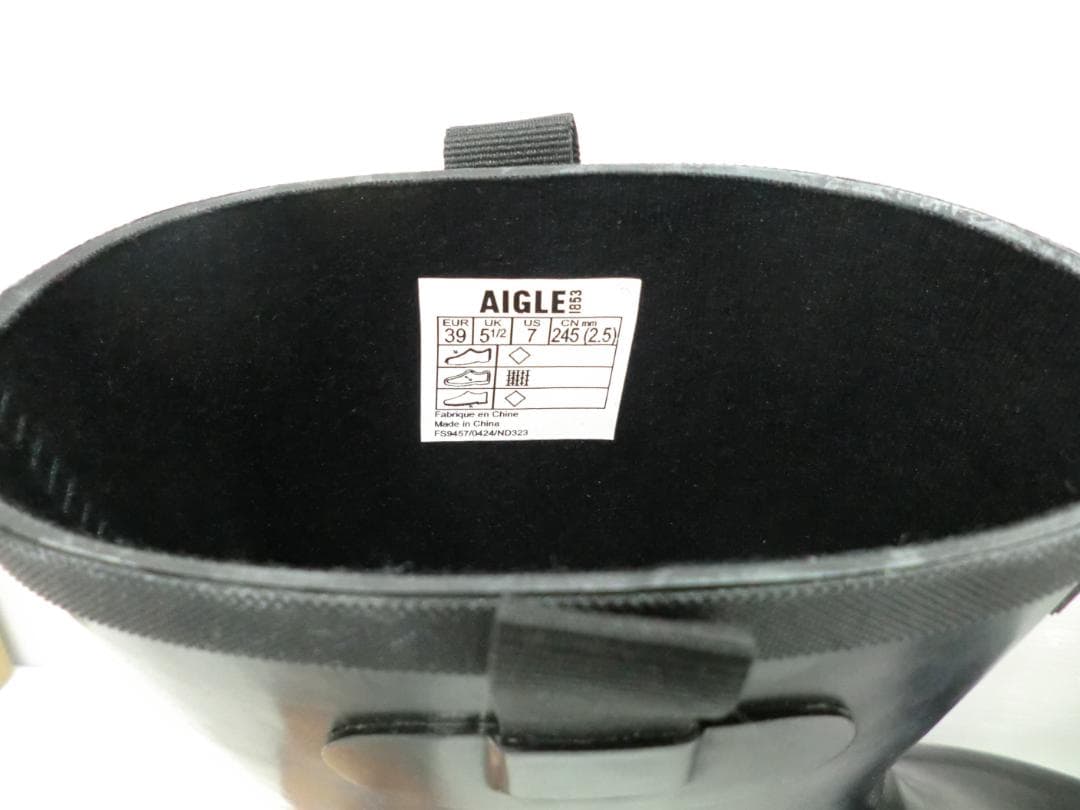 AIGLE エーグル アリア レインブーツ NOIR ノワール レディース 39