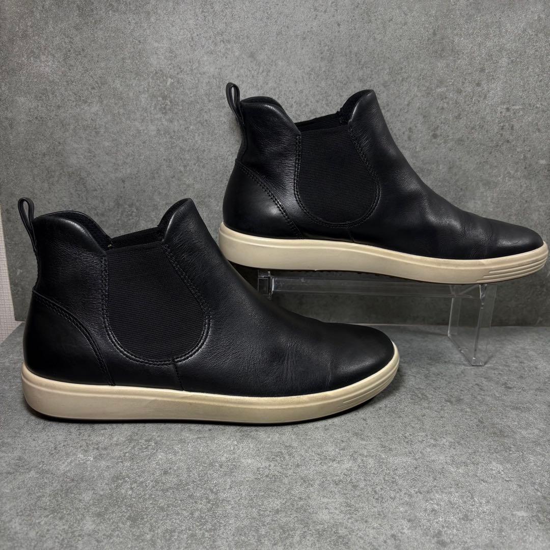 【美品】ecco サイドゴアブーツ チェルシーブーツ スニーカー 24.5