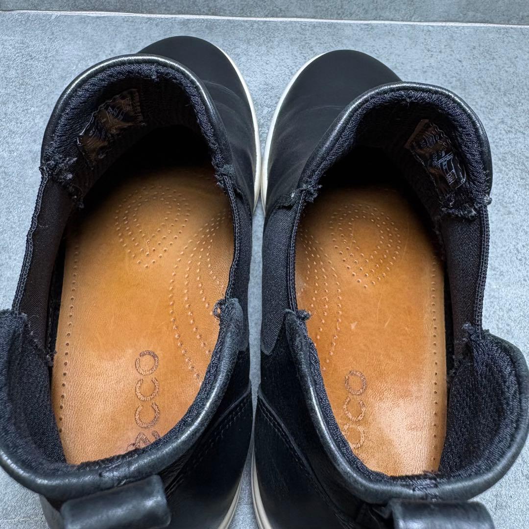 【美品】ecco サイドゴアブーツ チェルシーブーツ スニーカー 24.5